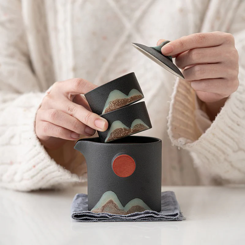 Japanese Mountain Sun Travel Tea Set - Image 5