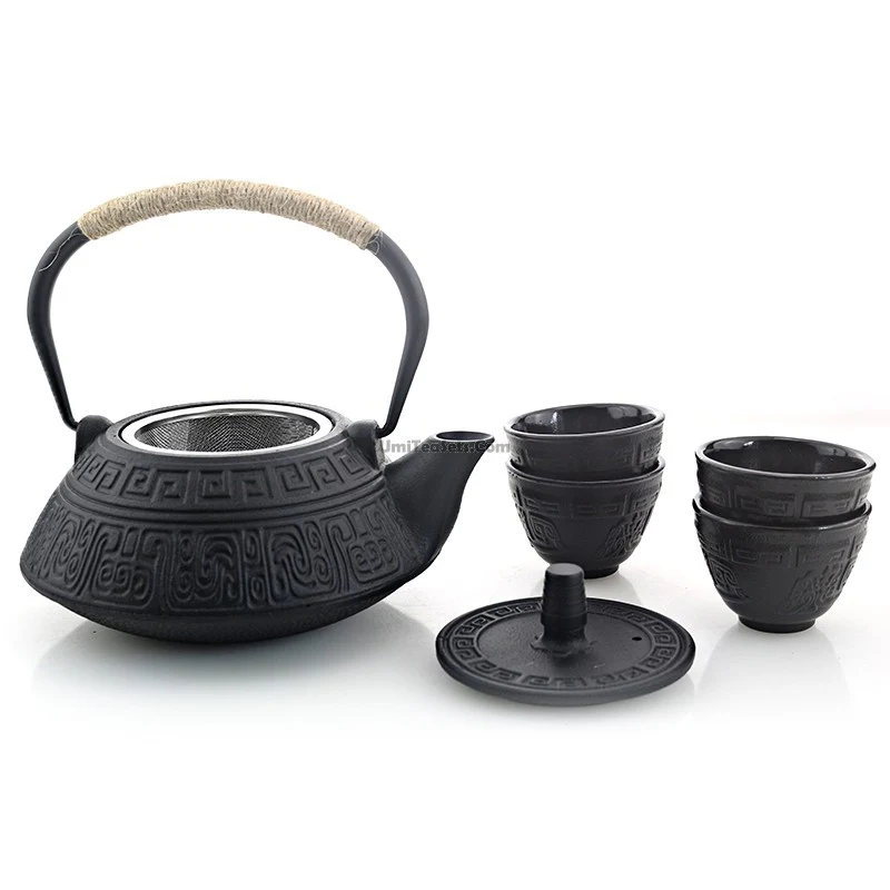 Japanese Southern Cast Iron Tea Set - Image 4