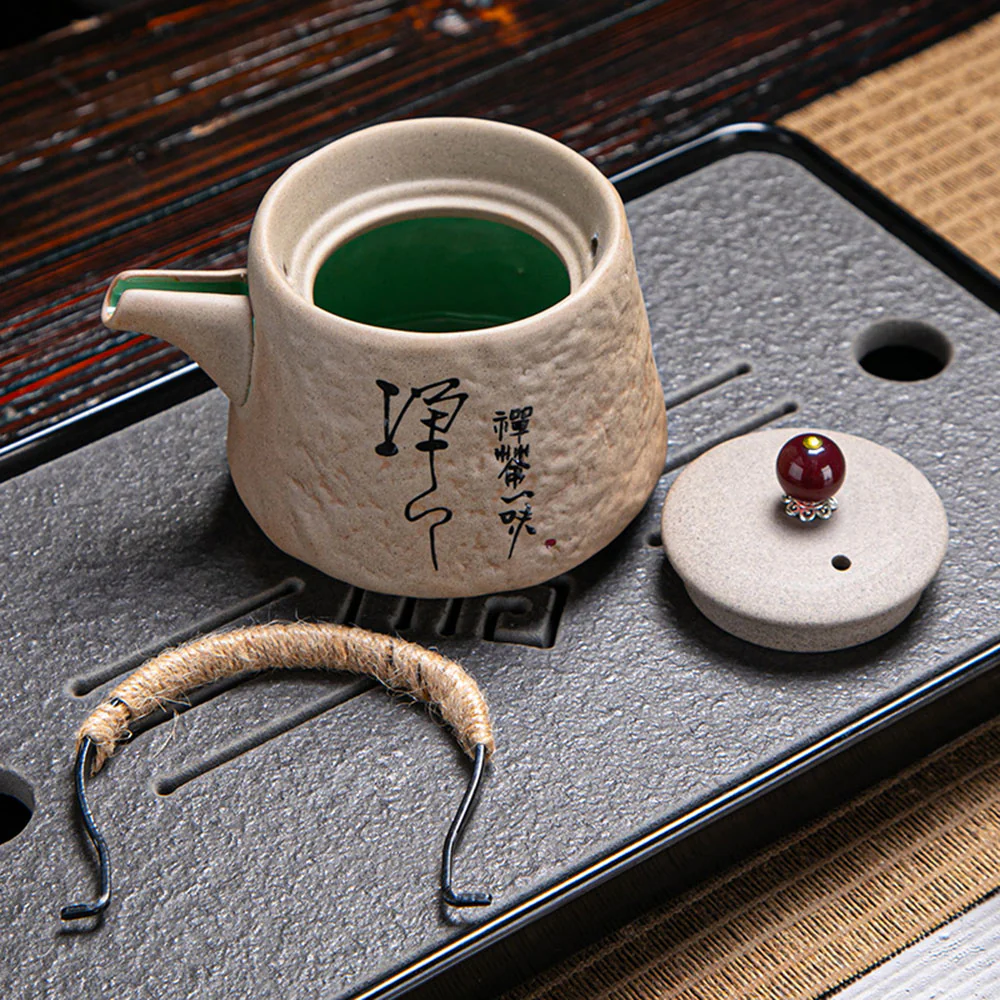 Japanese Zen Stone Style Teapot - Image 4