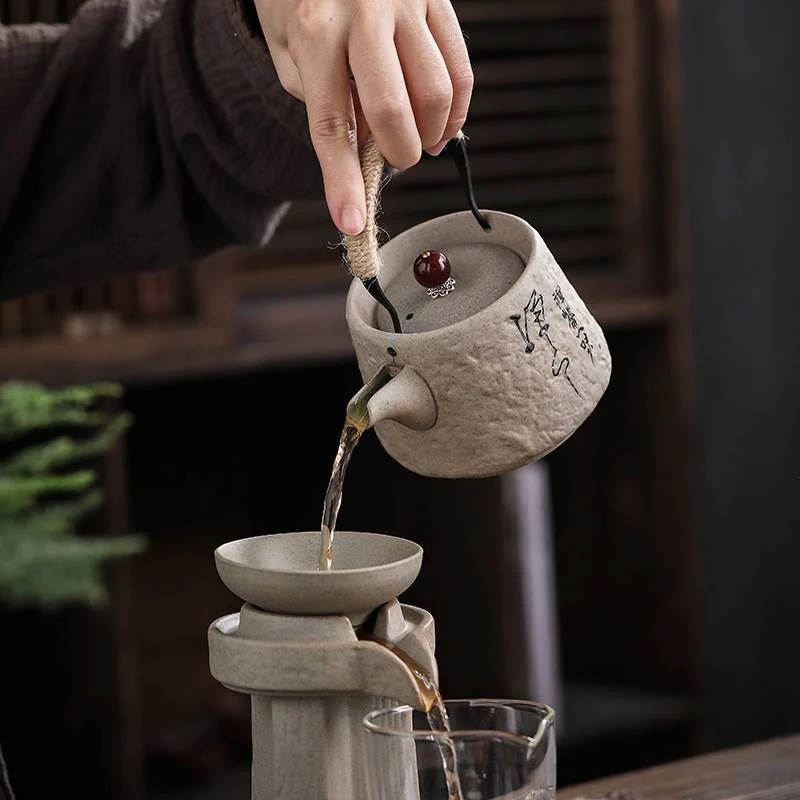Japanese Zen Stone Style Teapot - Image 6