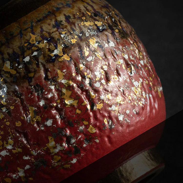 Kiln Glazed Gongfu Tea Cup With Gold - Image 12