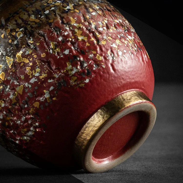 Kiln Glazed Gongfu Tea Cup With Gold - Image 8
