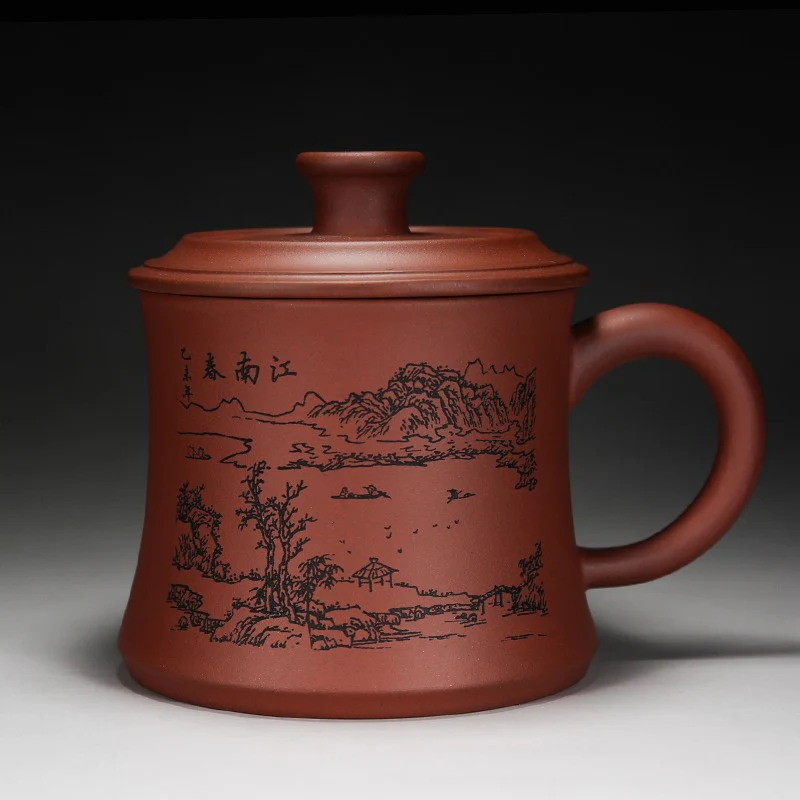 Landscape Yixing Purple Clay Tea Cup - Image 11
