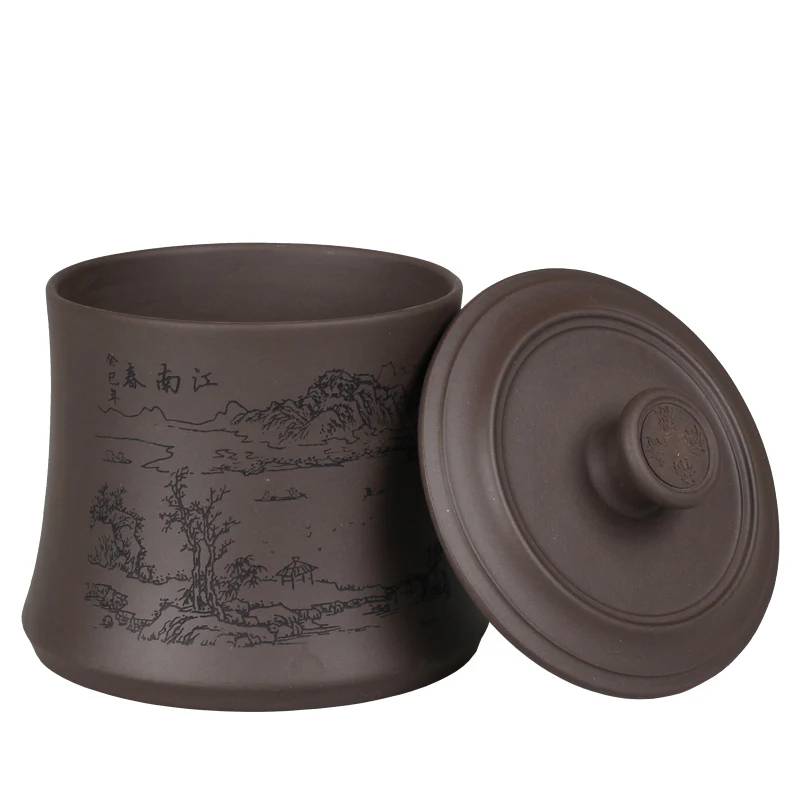 Landscape Yixing Purple Clay Tea Cup - Image 4