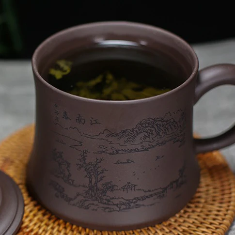 Landscape Yixing Purple Clay Tea Cup - Image 6