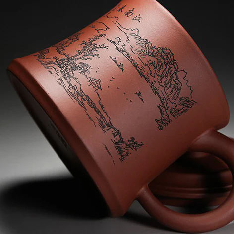Landscape Yixing Purple Clay Tea Cup - Image 8
