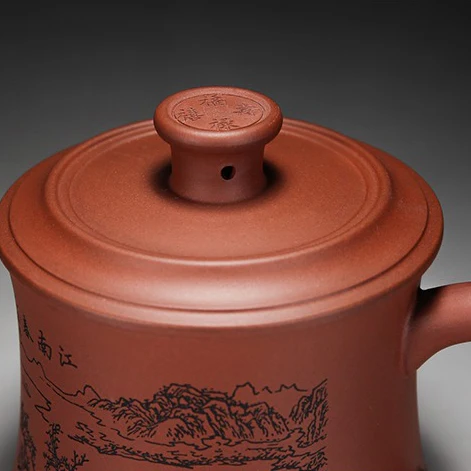 Landscape Yixing Purple Clay Tea Cup - Image 9