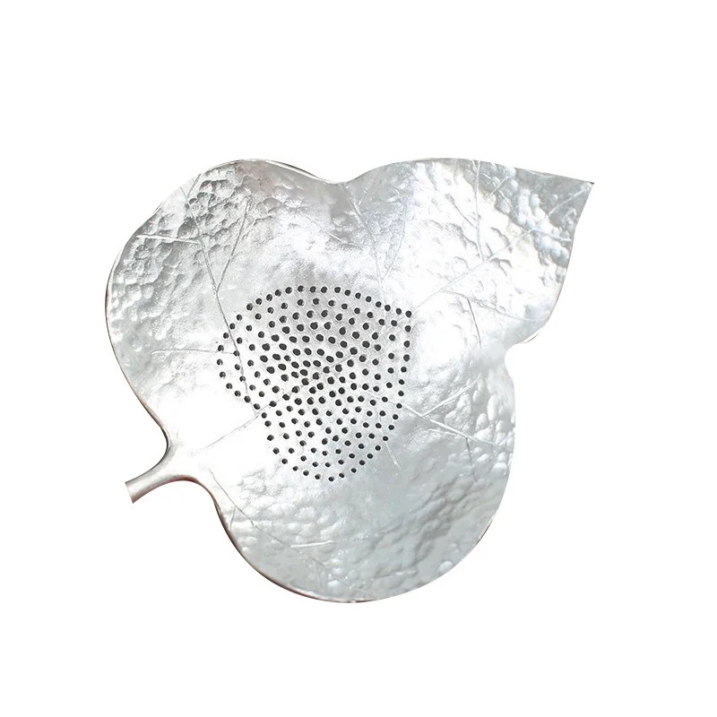 Leaf Tin Tea Strainer With Holder - Image 11