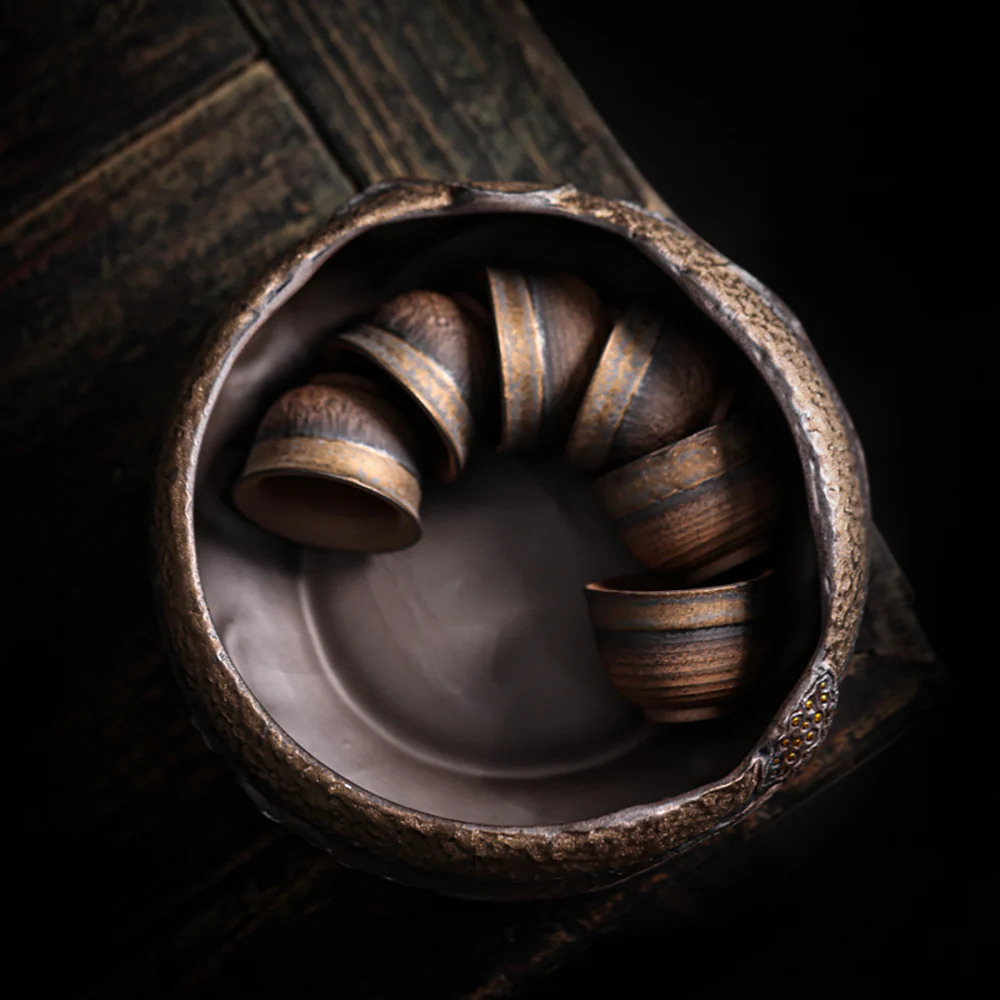 Lotus Coarse Pottery Tea Washer - Image 5