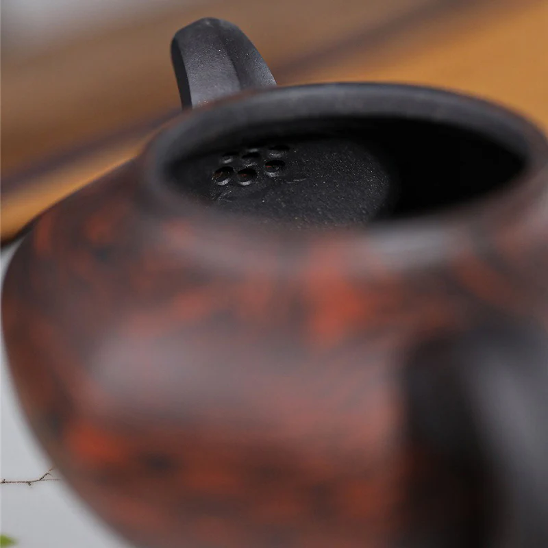 Old Purple Clay Hexagonal Teapot - Image 10