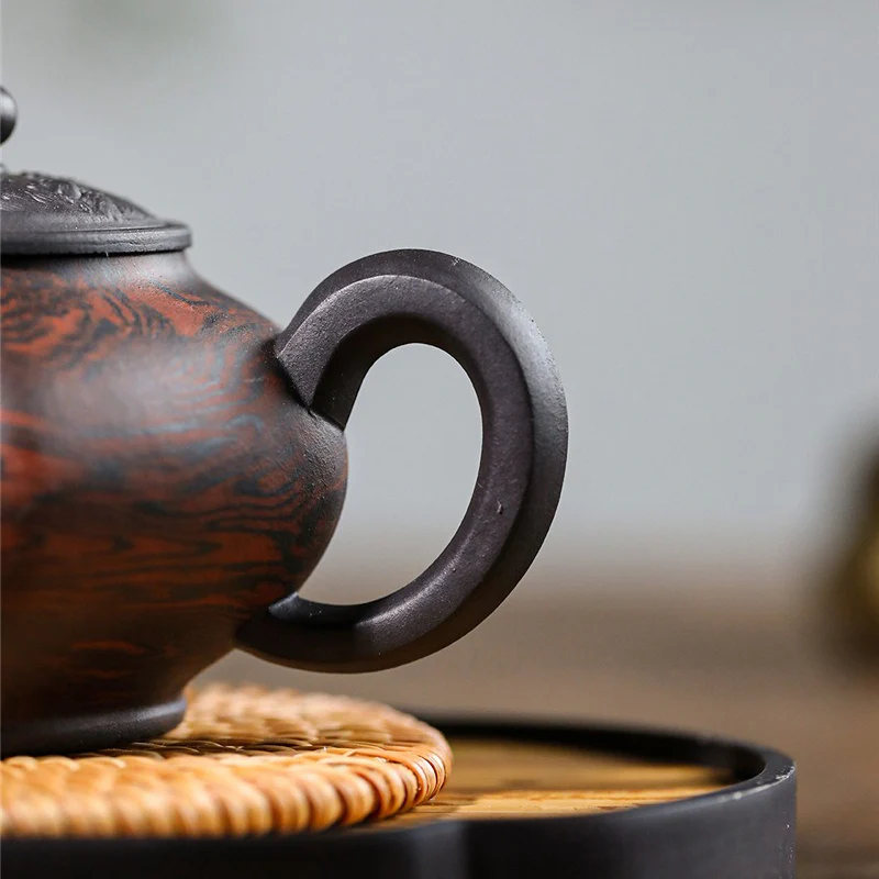 Old Purple Clay Hexagonal Teapot - Image 7