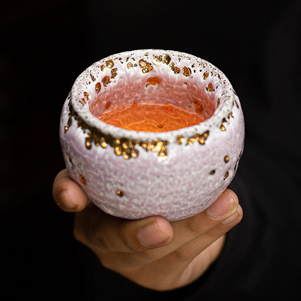 Pink Glazed Shinoyak Gongfu Tea Cup - Image 3