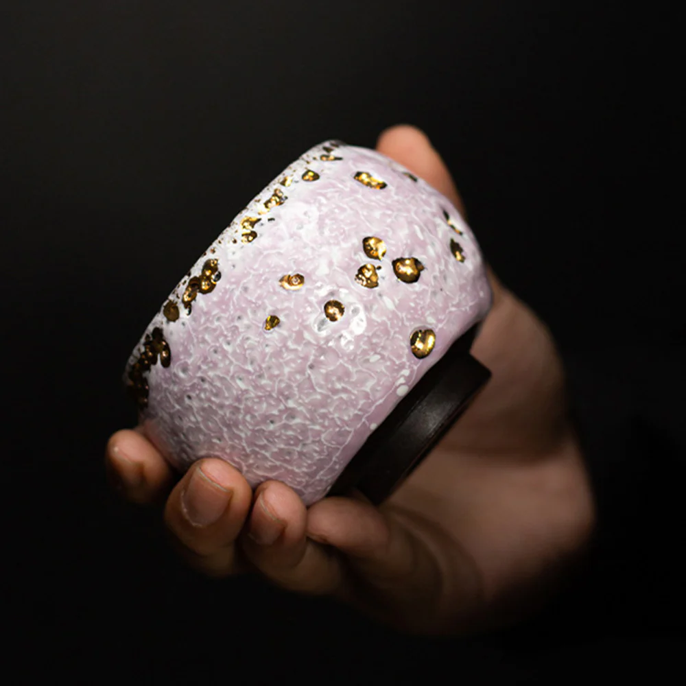 Pink Glazed Shinoyak Gongfu Tea Cup - Image 4