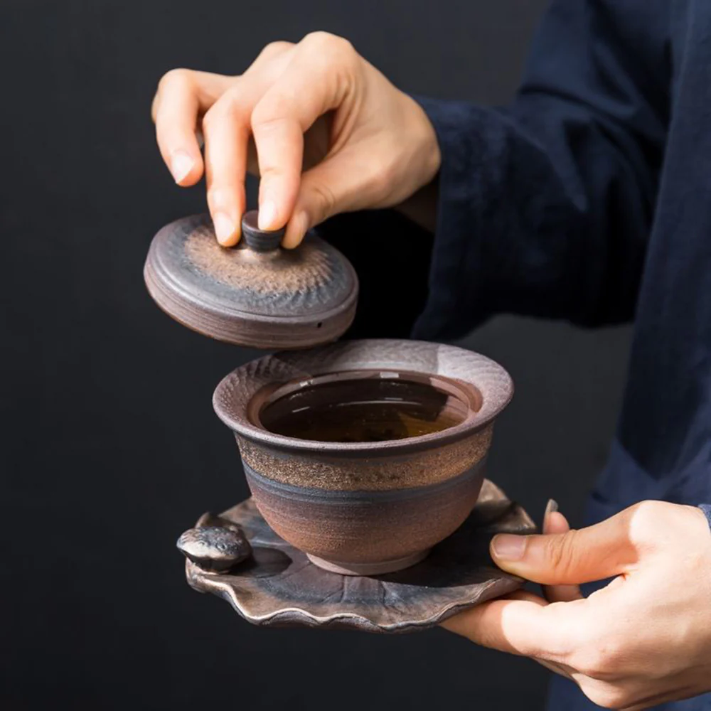Pottery Wabi-sabi Gongfu Tea Set - Image 4