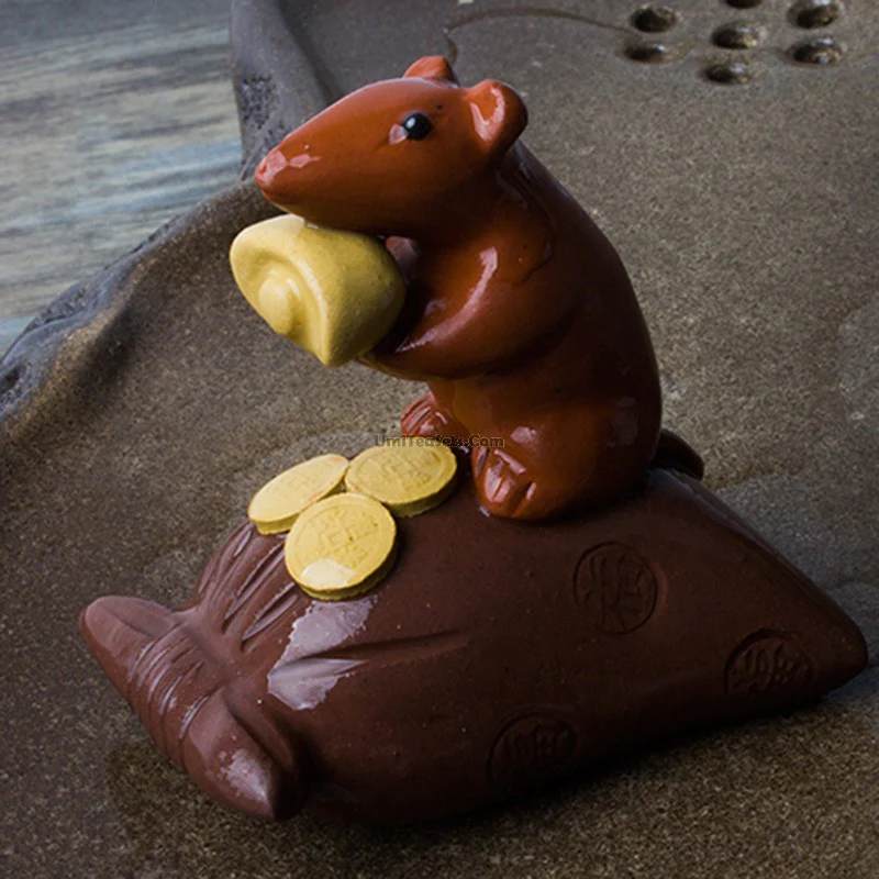 Purple Clay Mouse & Treasure Tea Pet - Image 4