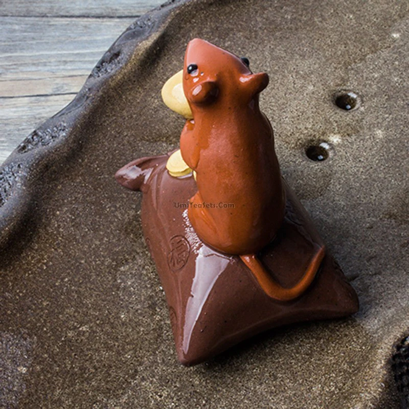 Purple Clay Mouse & Treasure Tea Pet - Image 5