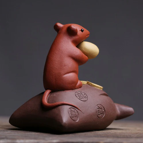 Purple Clay Mouse & Treasure Tea Pet - Image 6