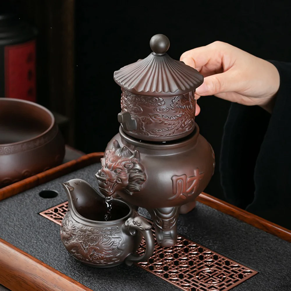 Purple Pottery Dragon Automatic Tea Set - Image 5