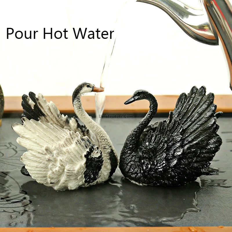 (Set Of Two) Color Changeable Swan Tea Pet - Image 4