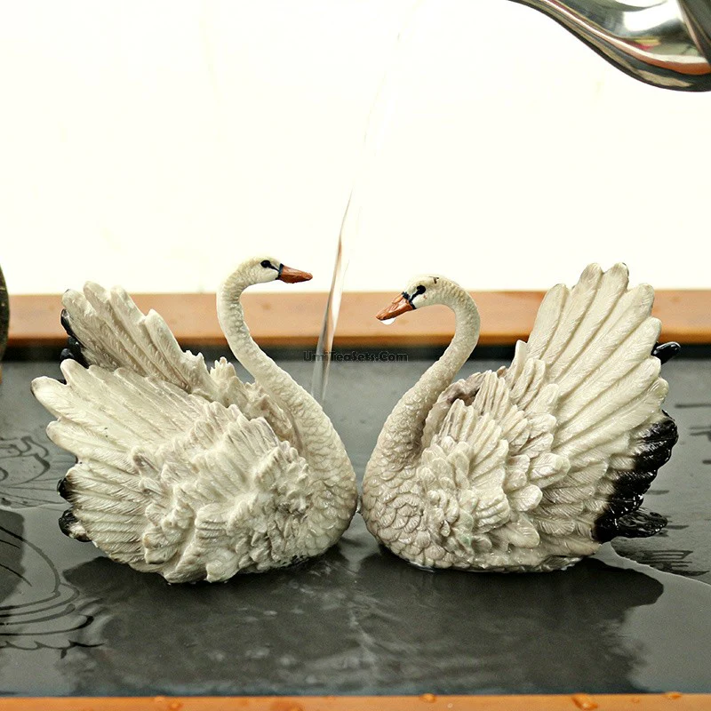 (Set Of Two) Color Changeable Swan Tea Pet - Image 5