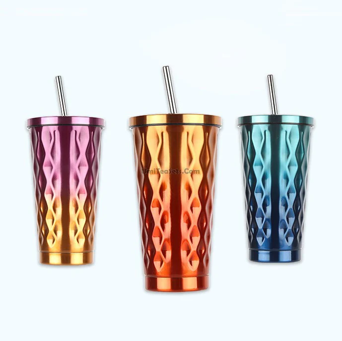 Stainless Steel Cup With Straw - Image 5
