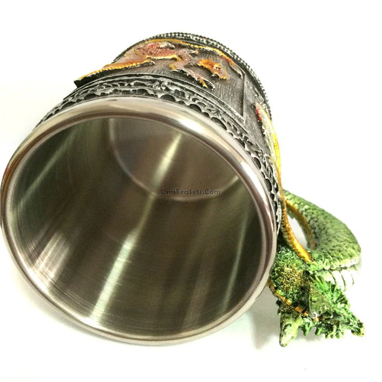 Stainless Steel Dragon Mug - Image 3