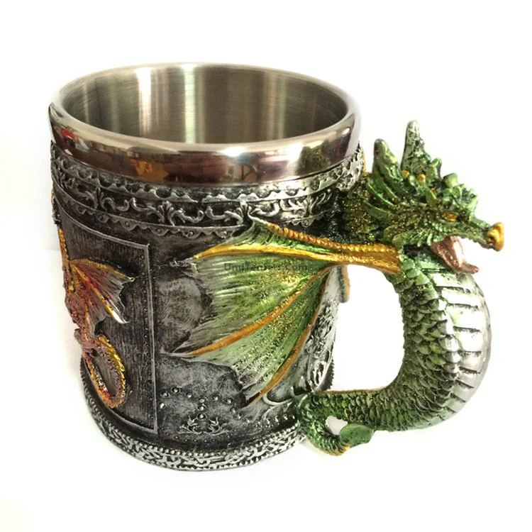 Stainless Steel Dragon Mug - Image 6
