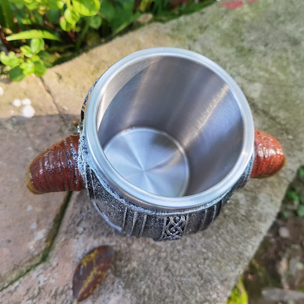 Stainless Steel Horns & Skull & Helmet Mug - Image 10