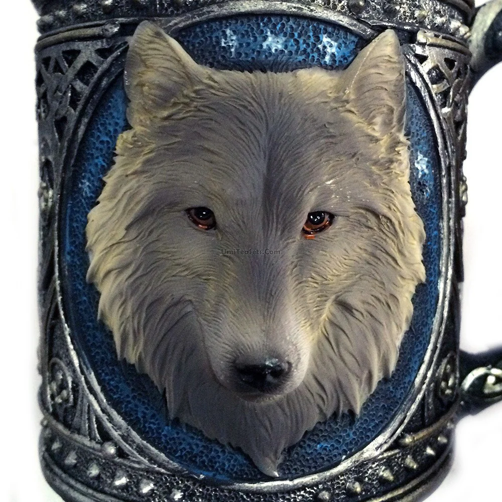 Stainless Steel Wolf Mug - Image 4