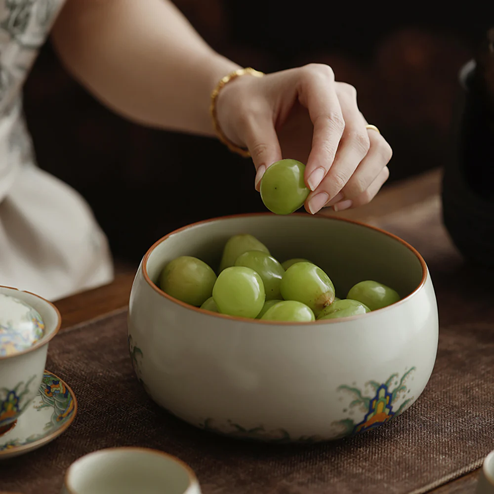 Waves And Cliffs Ruyao Porcelain Tea Washer - Image 5