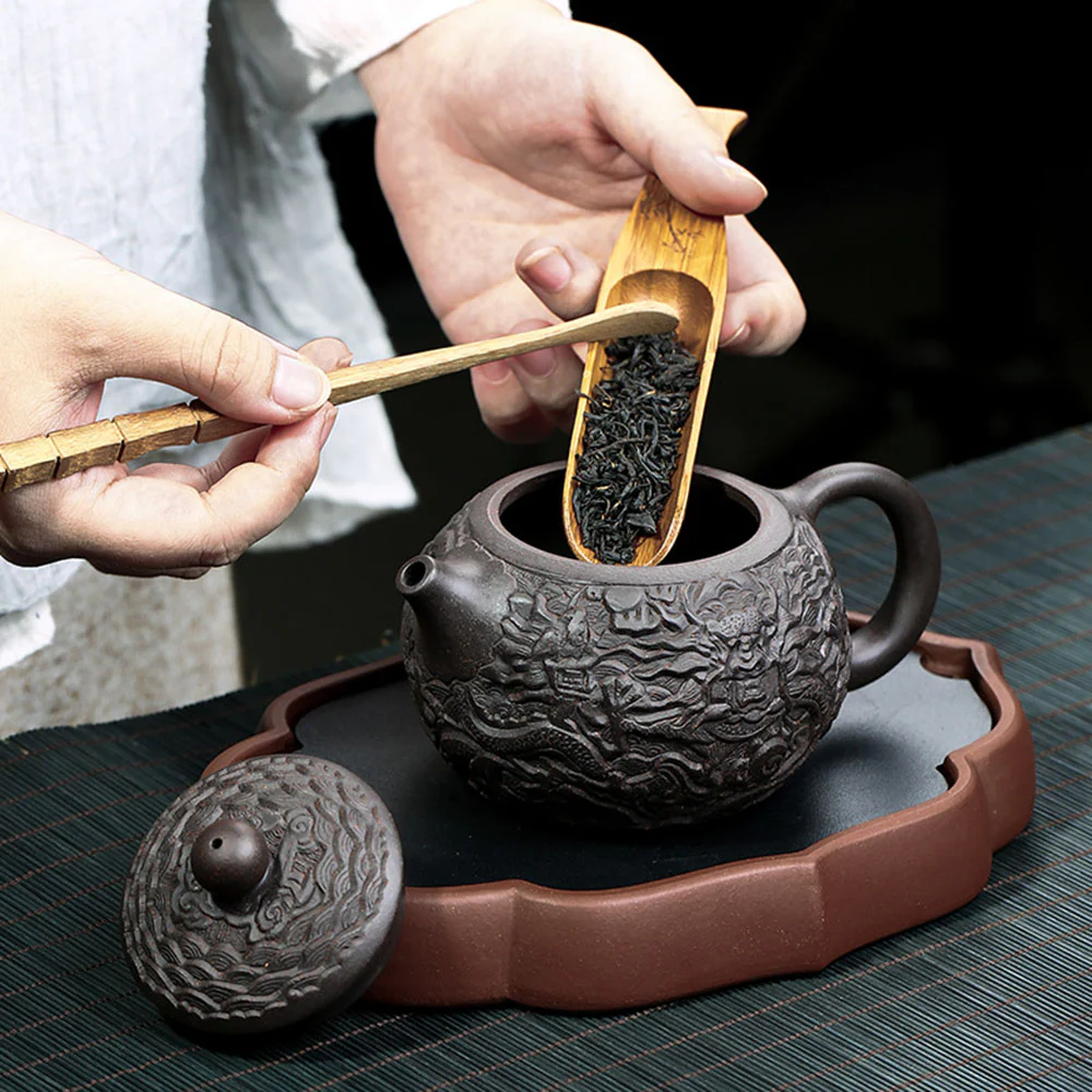 Yixing Black Clay Dragon Teapot - Image 5