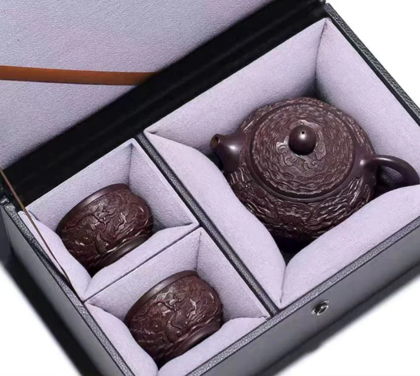 Yixing Black Clay Dragon Teapot - Image 8