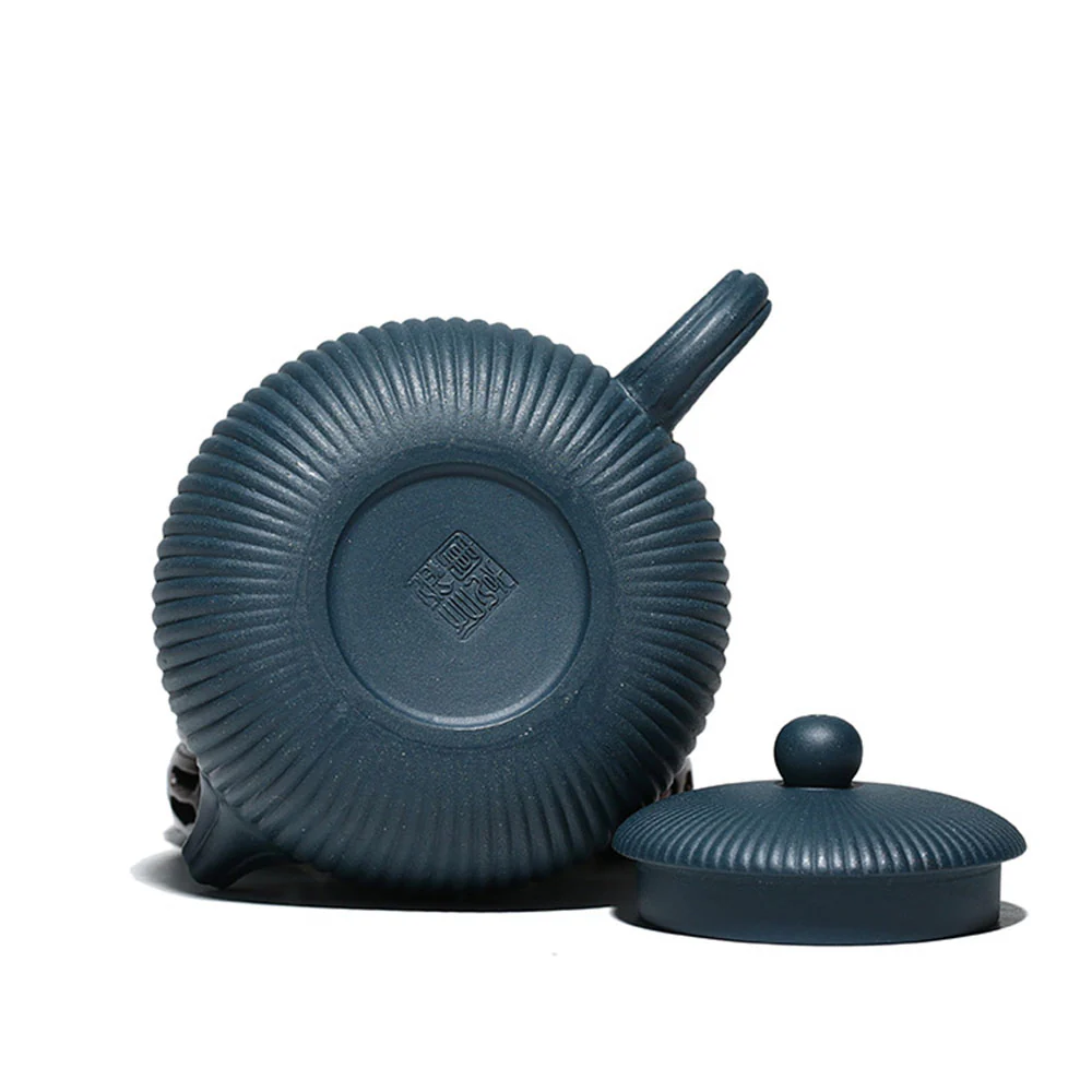 Yixing Blue Clay Xi Shi Stripes Teapot - Image 5