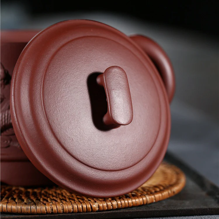 Yixing Purple Clay Carved Dragon Tea Mug - Image 11