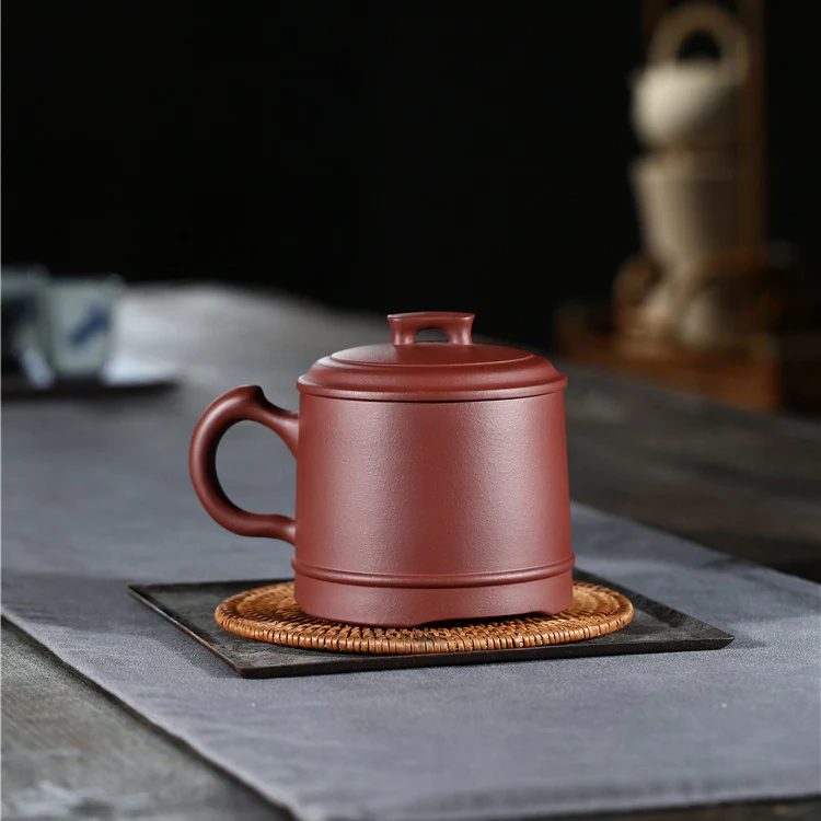 Yixing Purple Clay Carved Dragon Tea Mug - Image 9