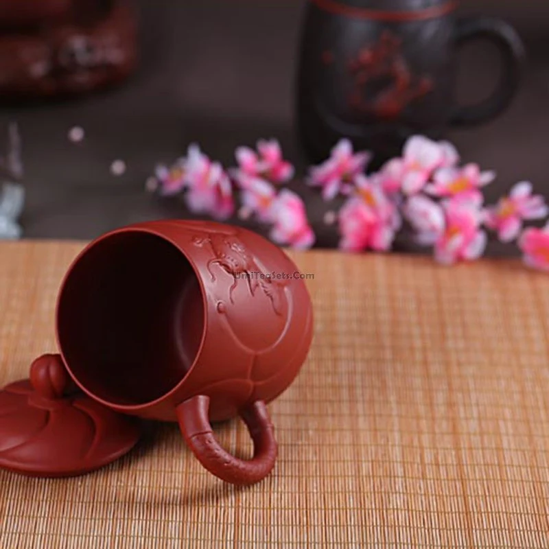 Yixing Purple Clay Dragon Tea Cup With Infuser - Image 5