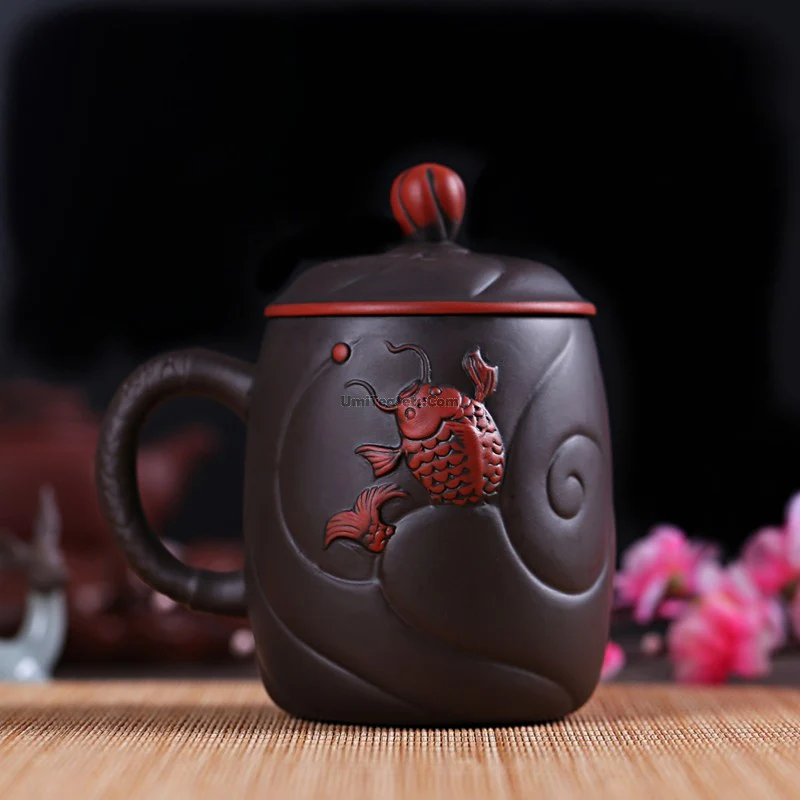 Yixing Purple Clay Dragon Tea Cup With Infuser - Image 6