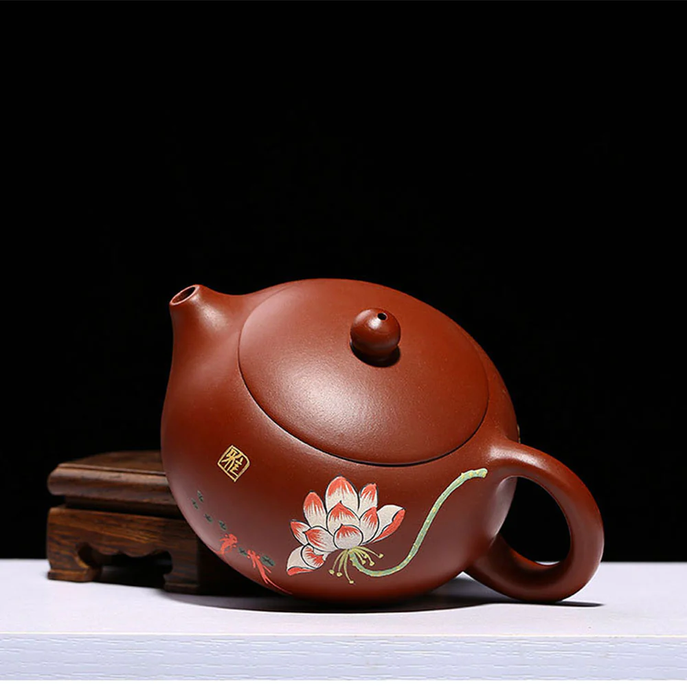 Yixing Red Clay Xi Shi Lotus Teapot - Image 3