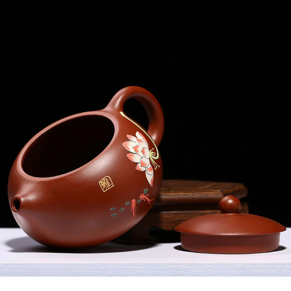 Yixing Red Clay Xi Shi Lotus Teapot - Image 5