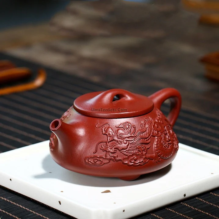 Yixing Red Clay Dragon Shi Piao Teapot - Image 3