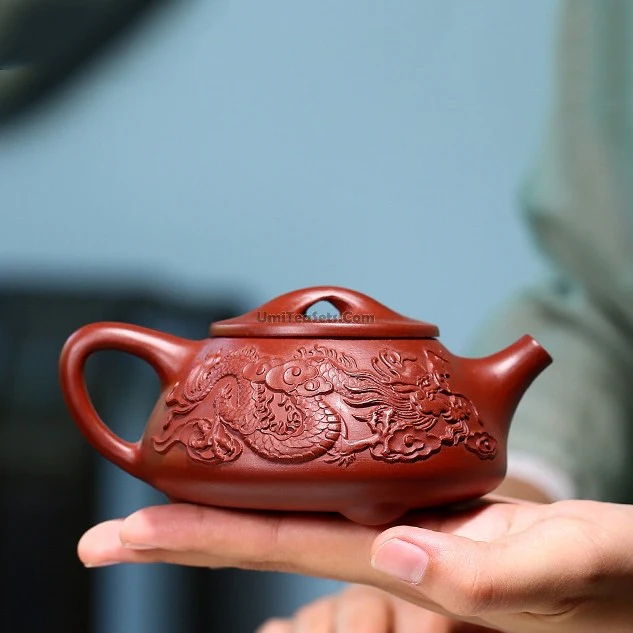 Yixing Red Clay Dragon Shi Piao Teapot - Image 4