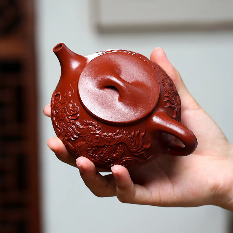 Yixing Red Clay Dragon Shi Piao Teapot - Image 6