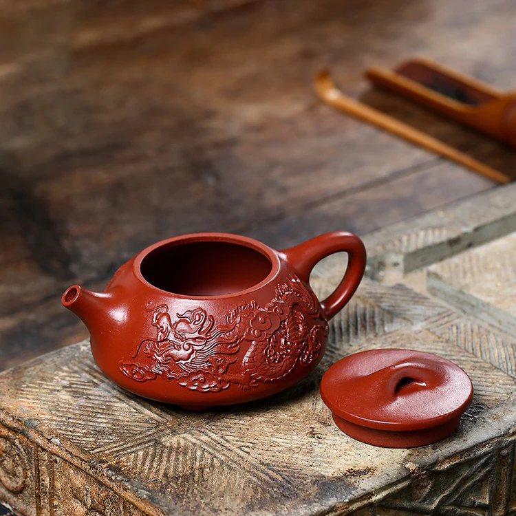 Yixing Red Clay Dragon Shi Piao Teapot - Image 7
