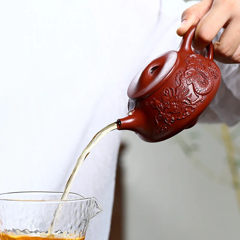 Yixing Red Clay Dragon Shi Piao Teapot - Image 8