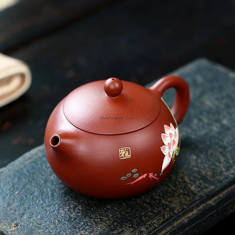 Yixing Red Clay Lotus Xi Shi Tea Set - Image 3