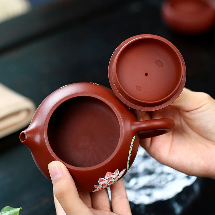 Yixing Red Clay Lotus Xi Shi Tea Set - Image 5