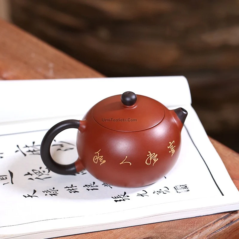 Yixing Red Clay Xi Shi Lotus Teapot - Image 4