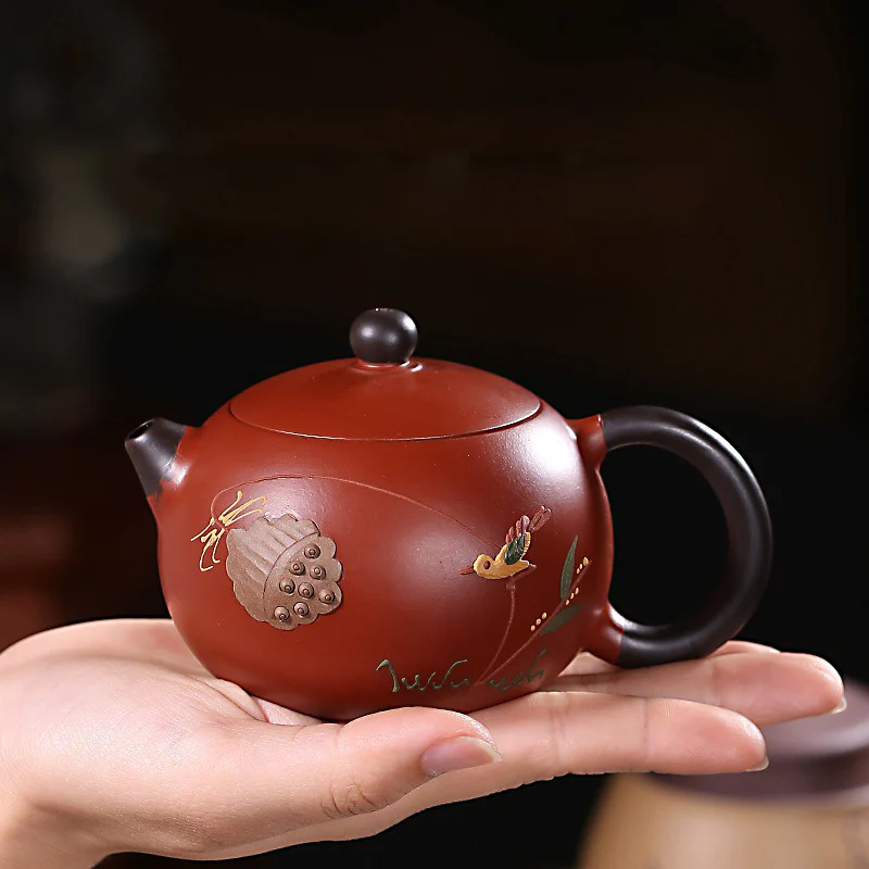 Yixing Red Clay Xi Shi Lotus Teapot - Image 7