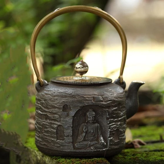 Zen Buddha Cast Iron Teapot - Image 3